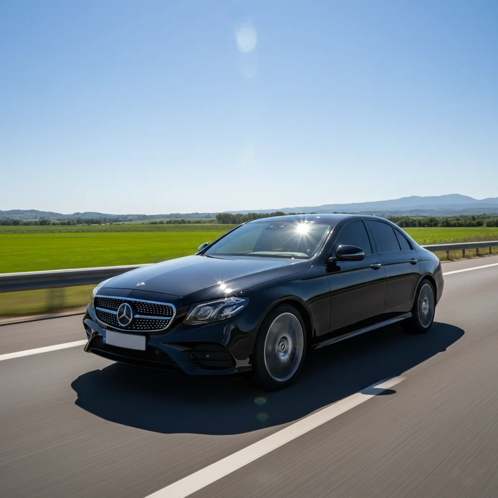 Mercedes Benz E200 - Car Rental in Cuba with Professional Chauffeur